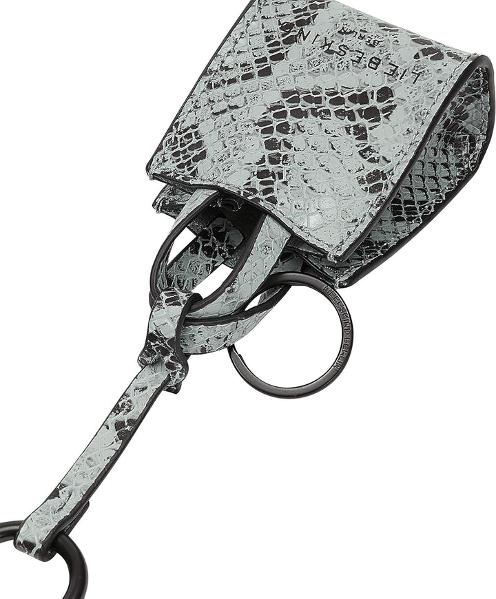 Liebeskind Berlin Paper Bag Keyring Snake, salt blue , onesize (HxBxT 7.0 cm x 5.5 cm x 3.0cm), Salt