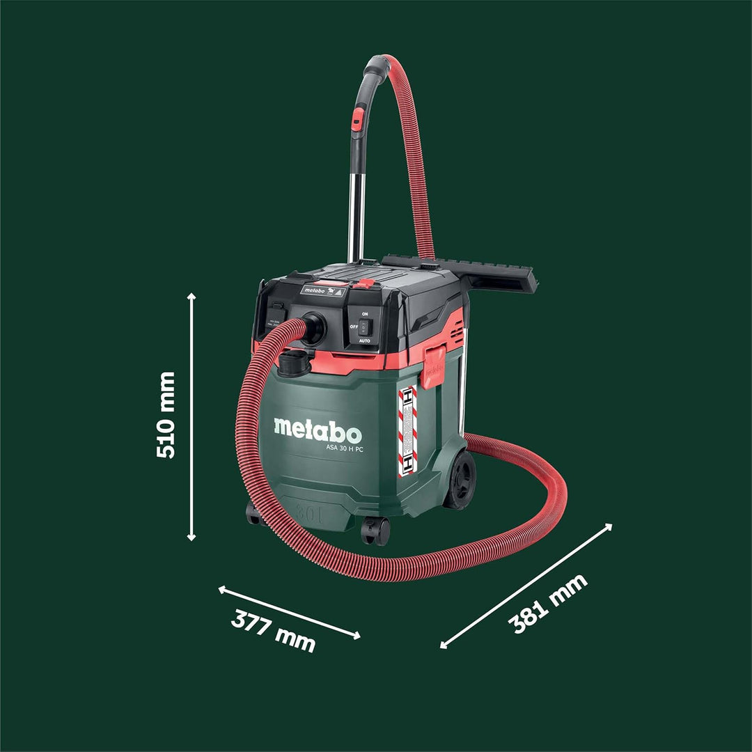 Metabo ASA 30 H PC Allessauger – 602088000 – Nass-/Trockensauger mit integrierter Filterabreinigung