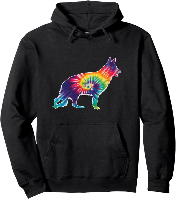 Tie Dye Dog Lover German Shepherd Pullover Hoodie