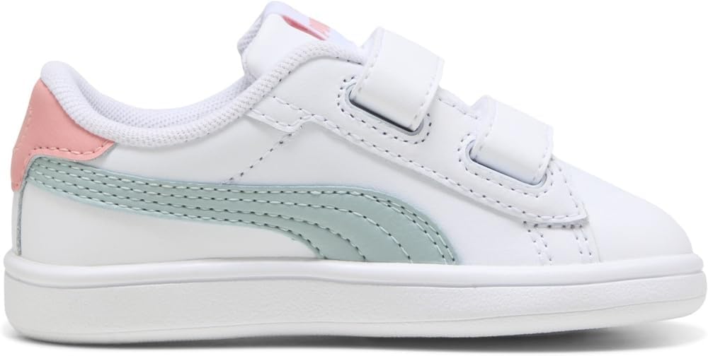 PUMA Unisex Baby Smash 3.0 L V Inf Sneaker, 21 EU Puma White Modern Mint Pink Fruit