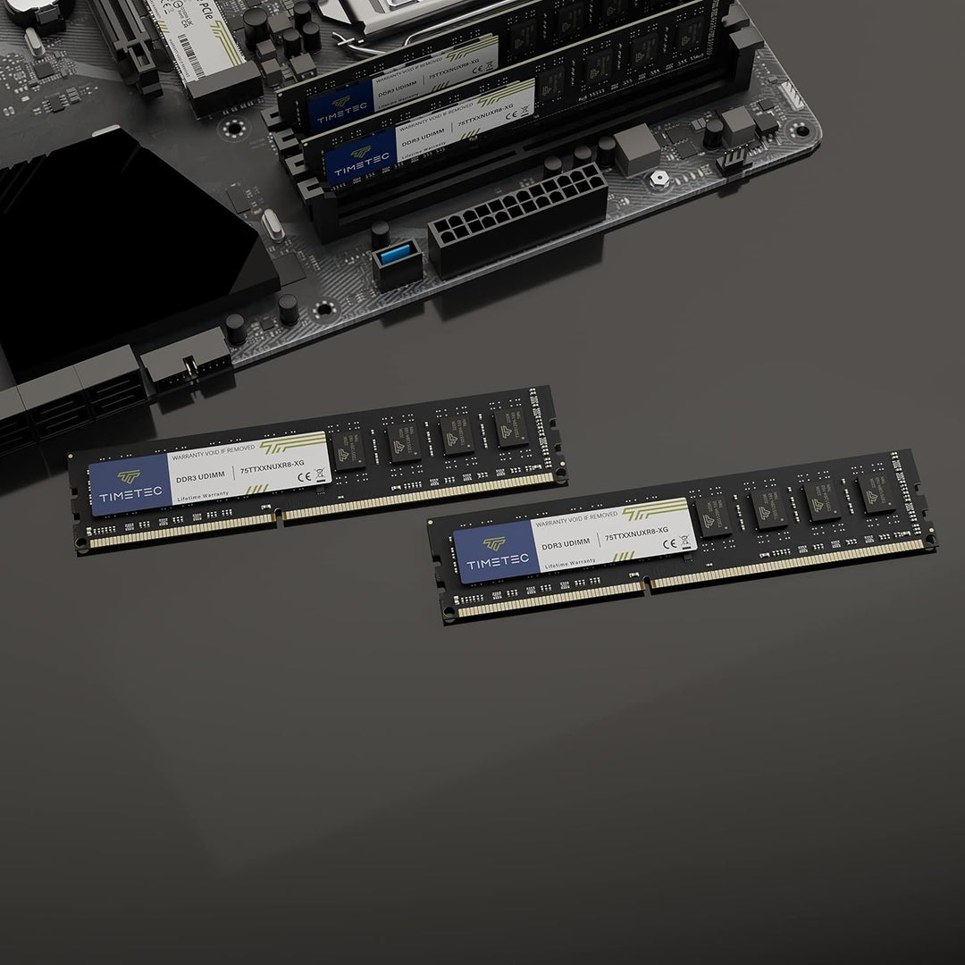 Timetec 4GB DDR3/DDR3L 1333 MHz PC3-10600 Non-ECC Ungepuffert 1,5V/1,35V CL9 2Rx8 Low Density Dual R
