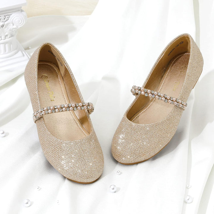 DREAM PAIRS Mädchen Mary Jane Strap Flache Schuhe Ballerinas Prinzessin Schuhe Flache Schulschuhe 33