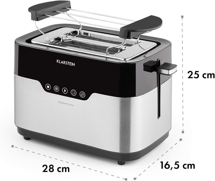 Klarstein Arabica Toaster - 920W, Touch-Bedienfeld, LED-Display, Auftau, Aufwärm- und Abbruchfunktio