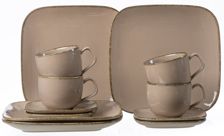 Ritzenhoff & Breker Kaffeeservice Casa, 12-teilig, Nougat, 33 x 33 x 18 cm Kaffeeservice Nougat, Kaf