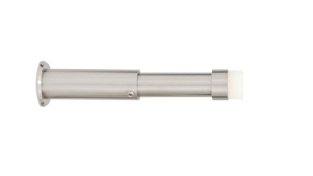 EVI HERRAJES Verstellbarer Türstopper aus Messing 88-120mm, Installation mit Schraubsockel (Edelstah