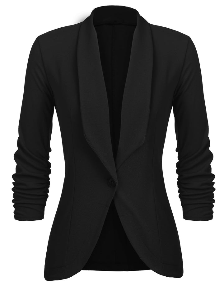 UNibelle Blazer Damen Sportlich Elegant Longblazer 3/4 Arm Sommer Leicht Business Büro Blazer Jacke