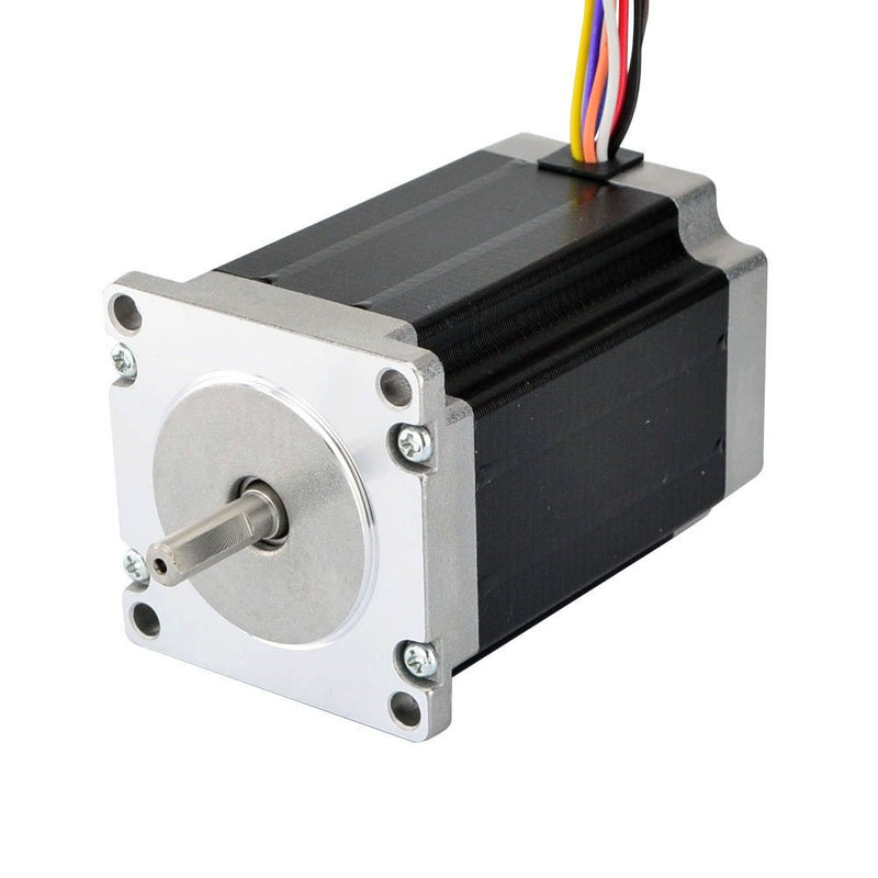 STEPPERONLINE Doppel Schacht Nema 23 Schrittmotor Uni/Bipolar 1.8deg 2.83Nm 4A 57x84mm 8 Drähte für