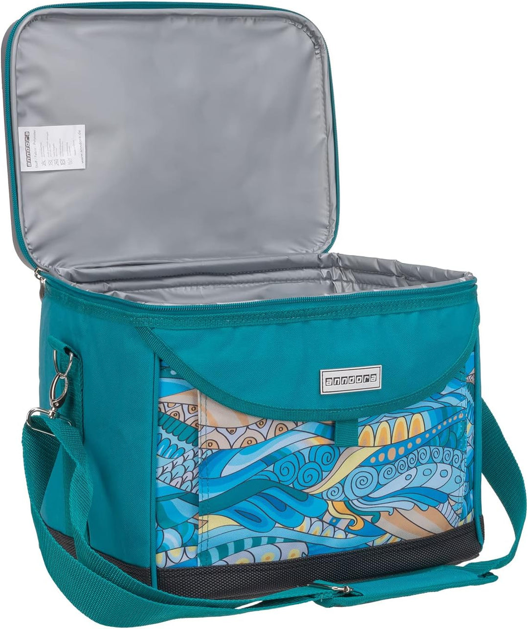 anndora Kühltasche 22 L Picknick Kühlbox 35 x 24 x 27 cm - Farbauswahl OCEAN türkis, OCEAN türk