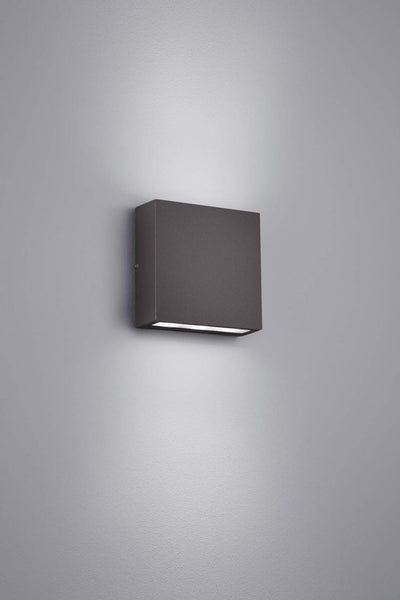 Trio Leuchten LED Aussenleuchte Thames 229360242, Aluminium anthrazit, 2 x 3 Watt, Breite 14cm Anthr