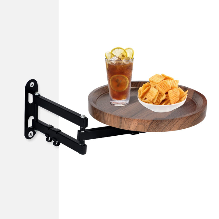 Wandklapptisch Rund, 720° Frei Einstellbar Klapptisch Wand Schreibtisch, 30cm Ausziehbar Tisch Aus H