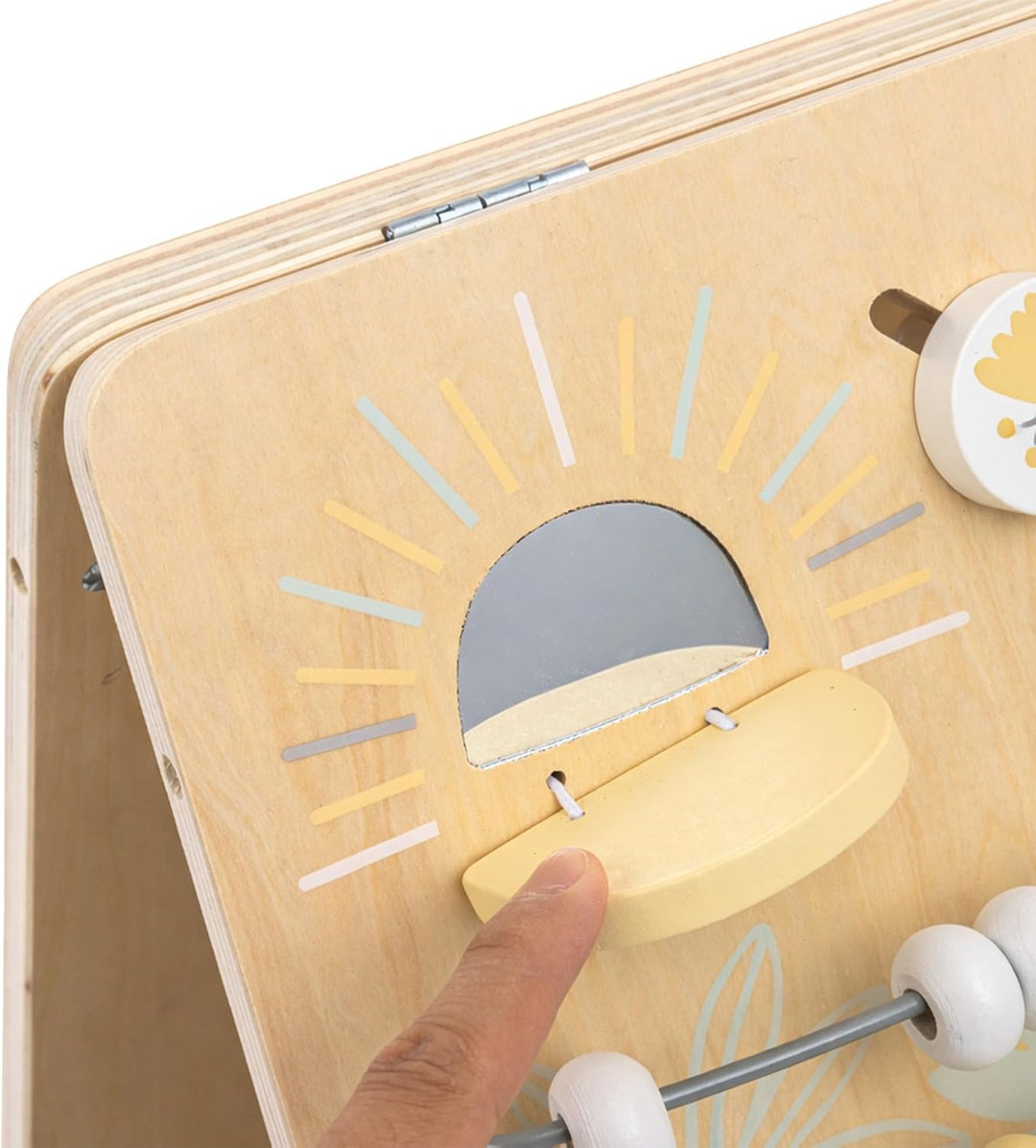 mamabrum Doppelseitige Holz Lerntafel 2in1 für Kinder, Montessori Spielzeug mit Magnettafel und Sens