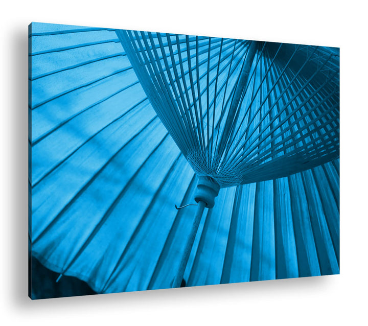 deyoli japanische traditioneller Regenschirm Format 60x40 Effekt: Monocrome Blau als Leinwandbild, M