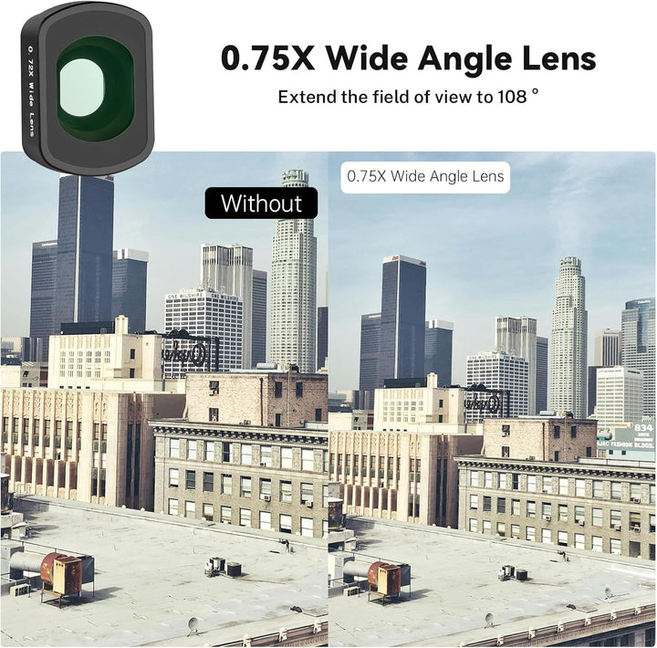 Haoge Pocket 3 Magnetisches 0,75-faches Weitwinkelobjektiv für DJI Osmo Pocket 3 Kameraobjektiv, erw