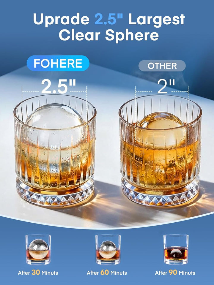 Eiswürfelmaschine für Eiskugeln, 2.5" Extragrosser Eishockeypuck, 3 Stk Transparente und Rissfreie E