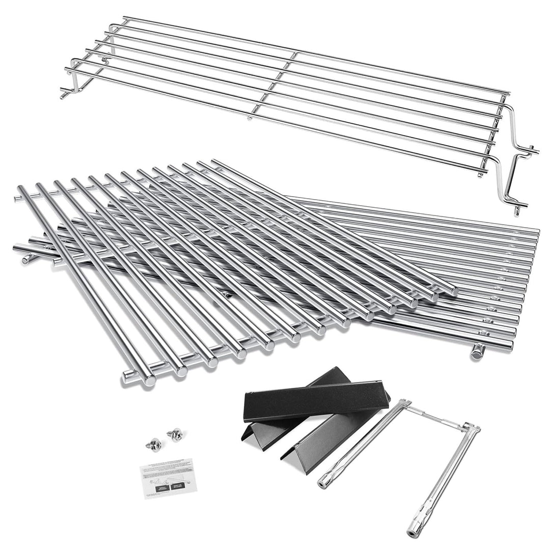 GFTIME 7637 Edelstahl Grillrost 44,5x26cm ，69866 Edelstahl Grill-Warmhalterost ，7635 Flavorizer Bars