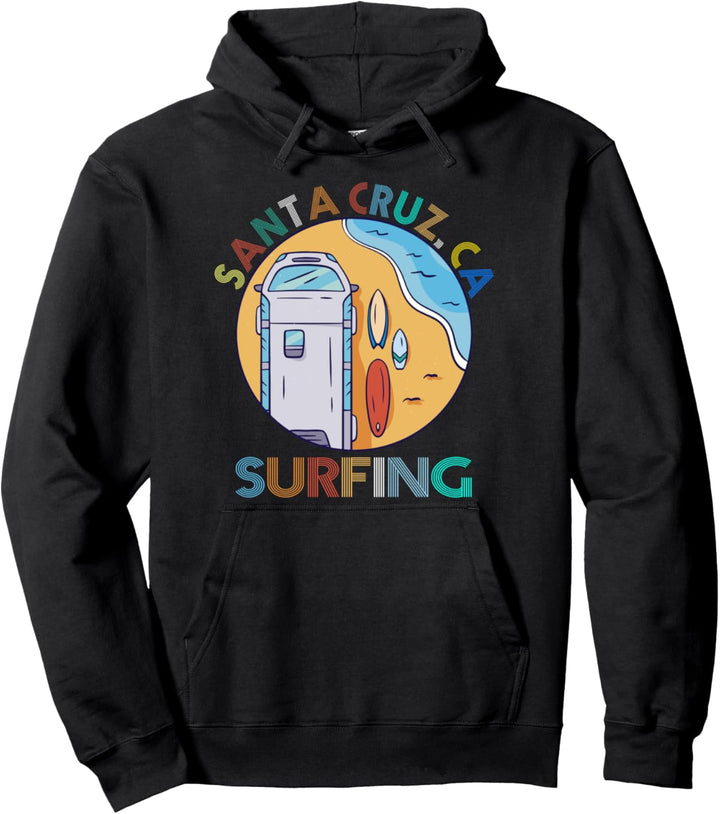 Santa Cruz California, Surfing Pullover Hoodie