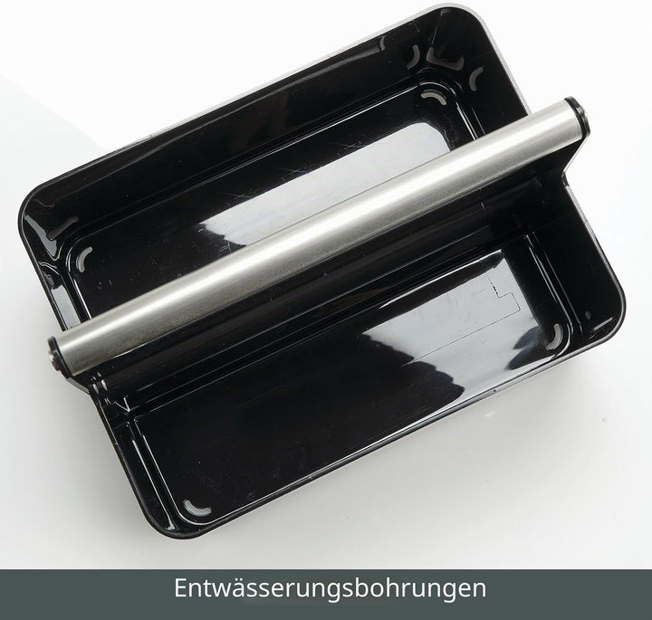 mDesign Duschablage aus Kunststoff, Aufbewahrungskorb, unterteilter Korb – Metallgriff für Badezimme