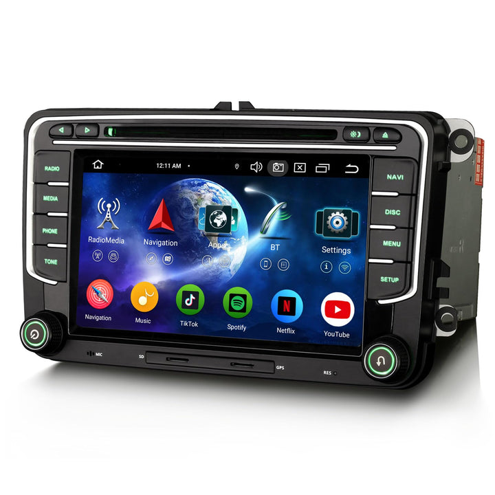Erisin Android 13 4GB RAM+64GB ROM 8-Kern DVD Autoradio GPS Navi für VW Passat B6 Golf V VI Touran S