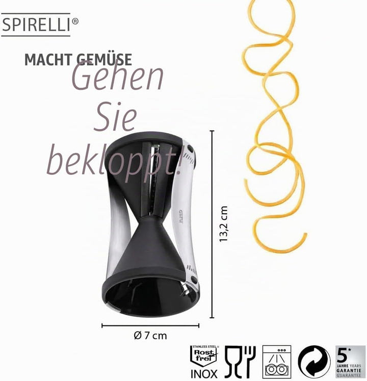 GEFU Spiralschneider SPIRELLI - Profi Spiral-Gemüseschneider für die Herstellung von Gemüse-Spaghett