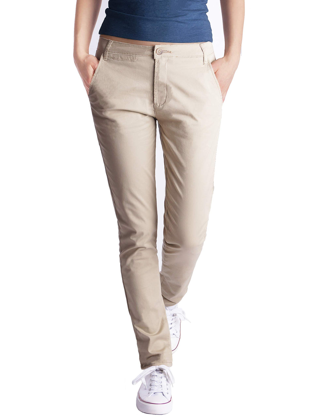 Fraternel Chino Damenhose Stoffhose normal Waist M Beige, M Beige
