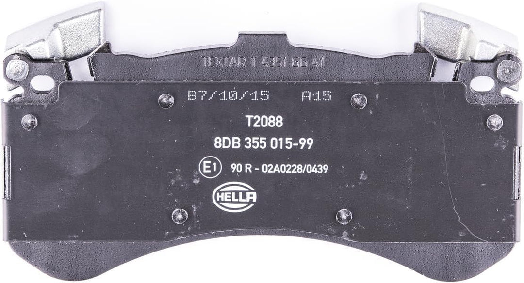 HELLA PAGID 8DB 355 015-991 Bremsbelagsatz - T2088 - Dicke/Stärke: 17mm - Bremssystem: Brembo - nich