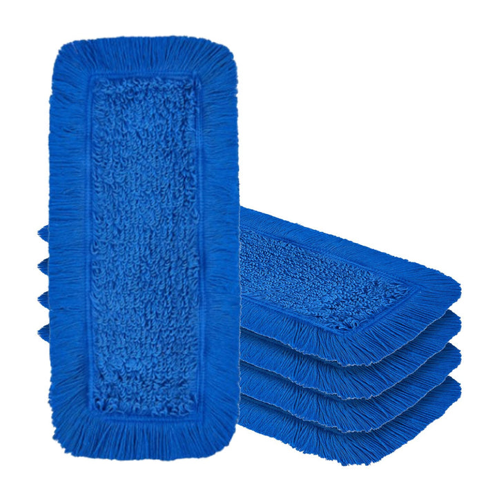 OKAEI Wischmopp Bezüge 50 cm Blau, 5er Set – Mikrofaser Wischbezug für Bodenwischer – Ersatzbezüge f