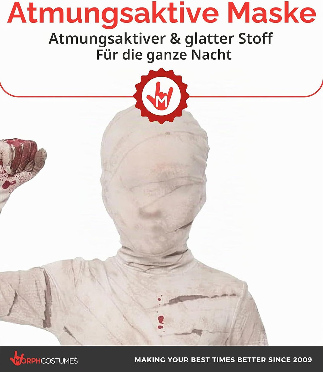 Morphsuits Kostüm Mumie Kinder, Mumien Kostüm Kinder, Halloween Kostüm Mumie Kinder, M