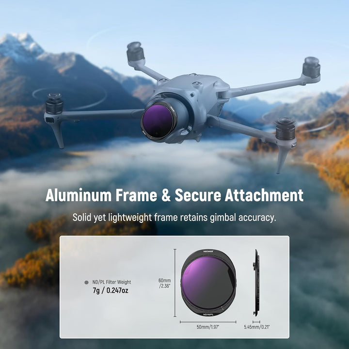 NEEWER ND Filter Set kompatibel mit DJI Mavic 4 Pro (4er Pack), aufschraubbarer ND8/PL+ND16/PL+ND32/