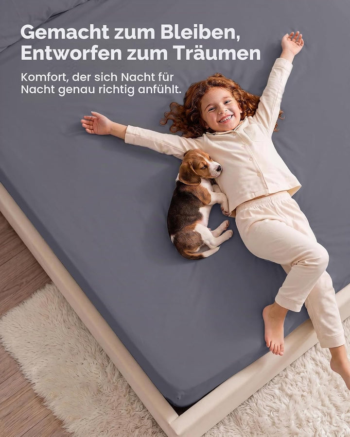 Utopia Spannbettlaken 6-teilig Grau Twin grau, Twin Grau