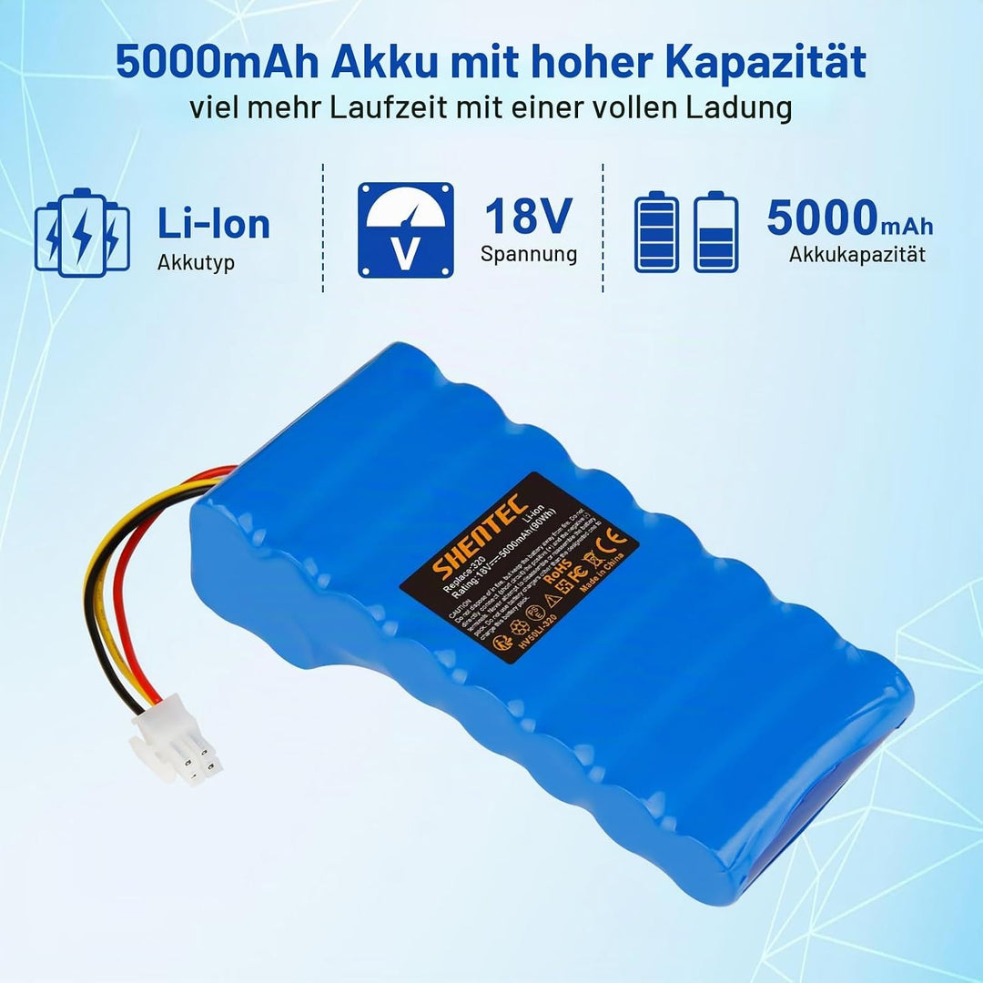 18V 5000mAh Li-Ion Akku für Husqvarna Akku Automower 320/430X/440/450X/520/550 – Ersatz für Original