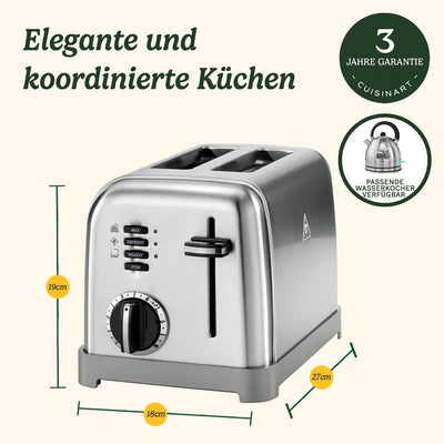 Cuisinart 2-Schlitz CPT160E Style Collection 2-Schlitz-Toaster, Edelstahl, gebürstetes Edelstahl Sta