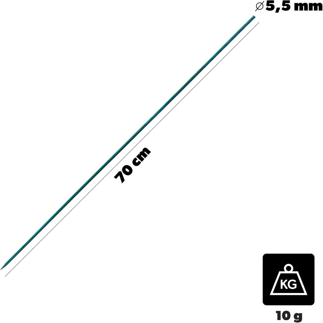 KADAX Bambusstäbe 70cm x 5.5mm, 50er Set, Pflanzstäbe aus Bambus, Holzstäbe als Pflanzenstütze für S