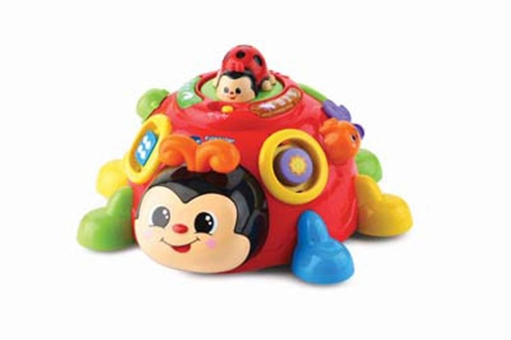 VTech Baby Fröhlicher Lernkäfer – Interaktives Sortierspielzeug zum Lernen von Formen, Farben und Za