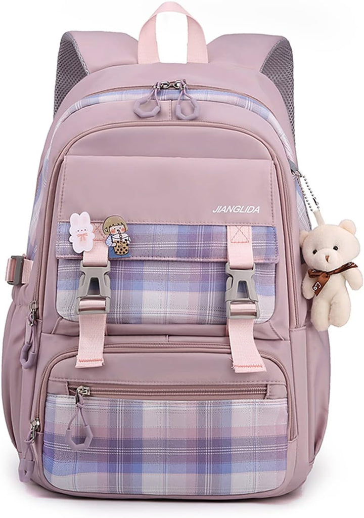 FANDARE Schulrucksack Schulrucksack Schultasche Herren Damen Rucksack Schulranzen für Outdoor Reise