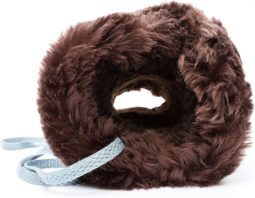Reissner Lammfelle Engel warmer Lammfell Muff Handwärmer für Damen und Herren Braun, Braun