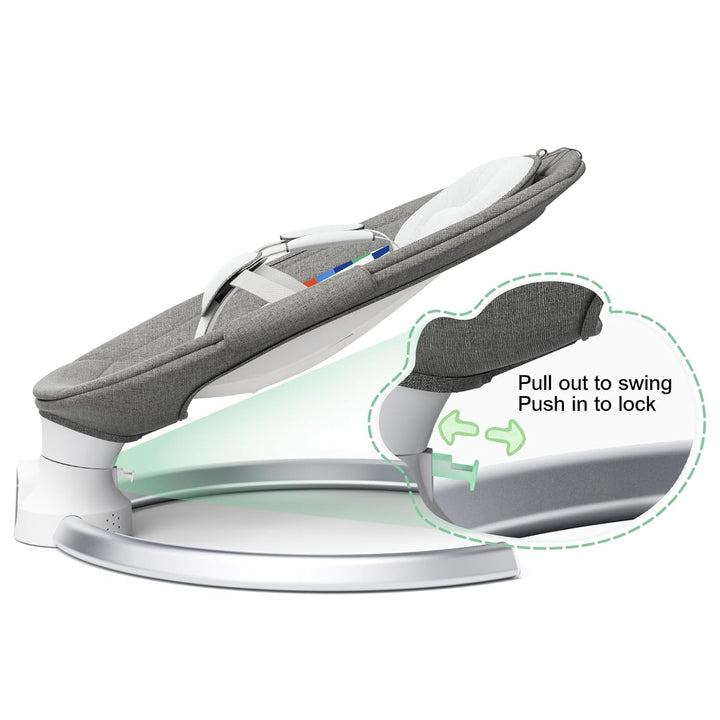 Brolteja Babywippe Elektrisch,babyschaukel elektrisch für Kinder bis 9 kg,Elektrische Babyschaukel m