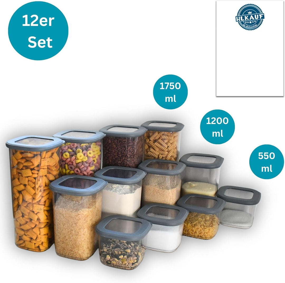 Vorratsdosen mit Deckel luftdicht diverse Sets Küchenorganizer BPA frei stapelbare Vorratsbehälter f