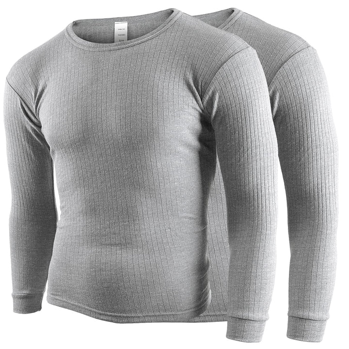 Black Snake® Thermounterhemd Thermounterwäsche Sport Unterhemden Herren 2 Stück Langarm L Grau, L Gr