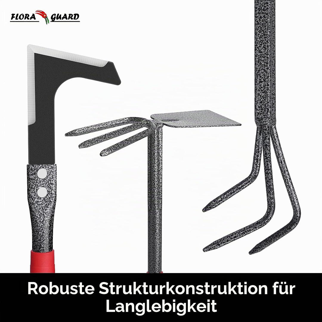 FLORA GUARD Gartengeräte,6 Stück Garten Werkzeug Set Einschliesslich Weeder, Gartenkelle, Handrechen