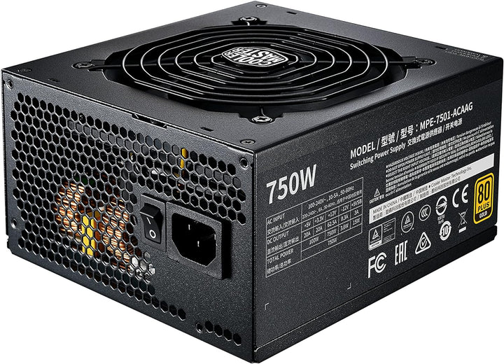 Cooler Master MWE 750 Gold V2, Modulares PC-Netzteil (EU-Stecker), 80 Plus Gold, 750 Watt Netzeil mi