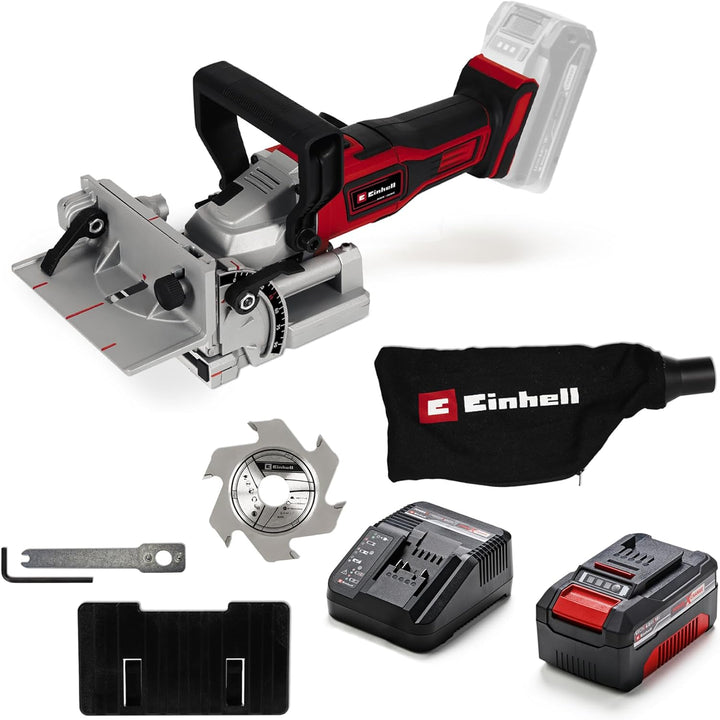 Einhell Akku-Flachdübelfräse TE-BJ 18 Li Power X-Change (18 V, Li-Ion, stufenlose Winkel-/Höheneinst