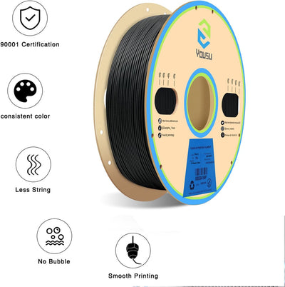 YOUSU Polypropylene PP Filament 1.75mm (± 0.03) for 3D Printer Included Build Sheet, Semi-Flexible U