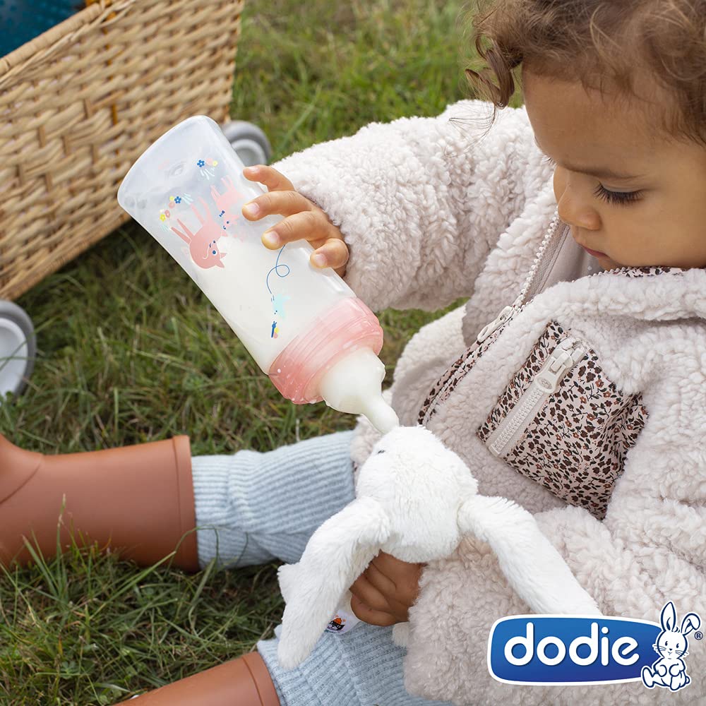 Dodie Babyflaschen, Antikolik Sensation+, für Mädchen, 330 ml, +6 Monate, flacher Sauger, Fluss 3, 3