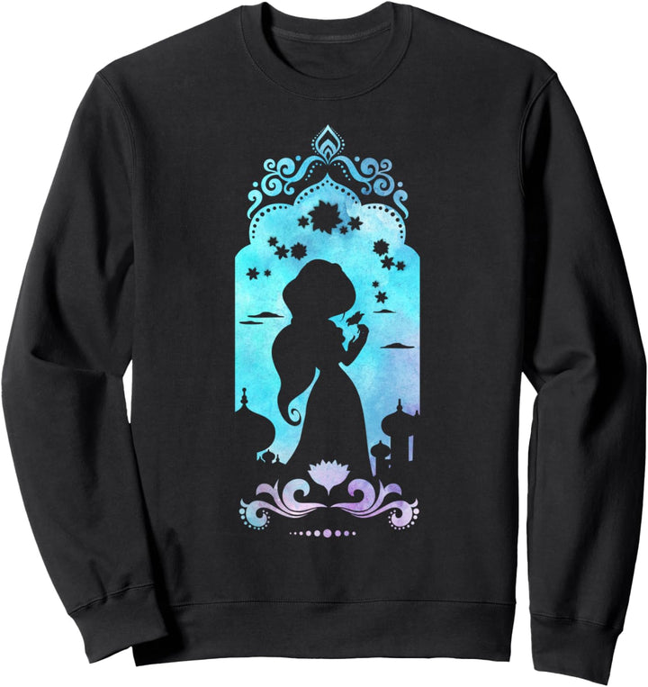 Disney Aladdin Jasmine Watercolor Silhouette Sweatshirt