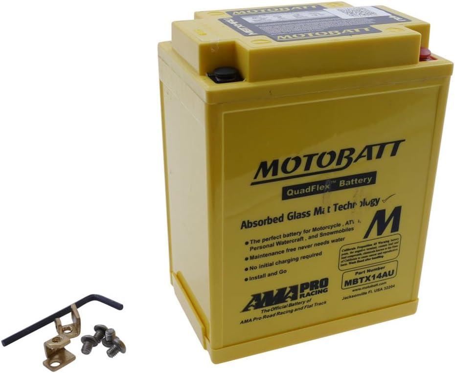 MOTOBATT Batterie 12 V 16,5 Ah (MBTX14AU) [wartungsfrei &amp; versiegelt] kompatibel für Suzuki GSX 1100
