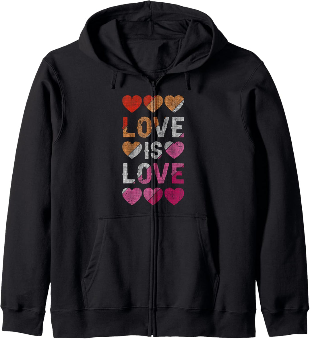 Lesbisch, Herzen, Liebe ist Liebe, LGBT Stolz Kapuzenjacke