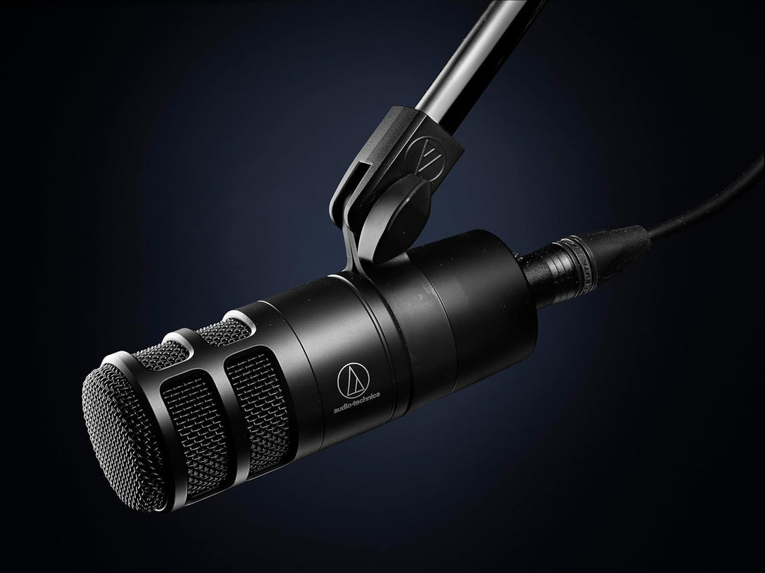 Audio-Technica 2040 Dynamisches Podcast-Mikrofon mit Hypernierencharakteristik Schwarz Single, Singl