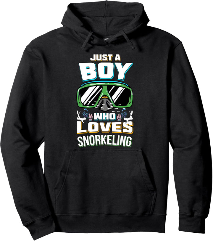 Nur ein Junge Schnorcheln tauchen Schnorchler Schnorcheln Pullover Hoodie