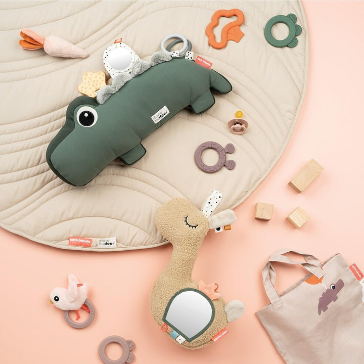 Done by Deer Spielkissen Croco Grün – Bauchzeit Babyspielzeug 0-6 Monate – Aktivitätsspielzeug Lager