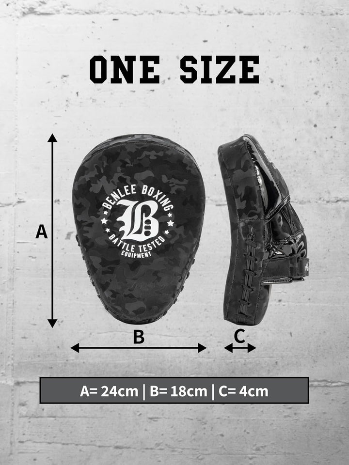 Benlee Pratzen Kunstleder (1 Paar) HARDHANDS Black/Silver Einheitsgrösse, Black/Silver Einheitsgröss